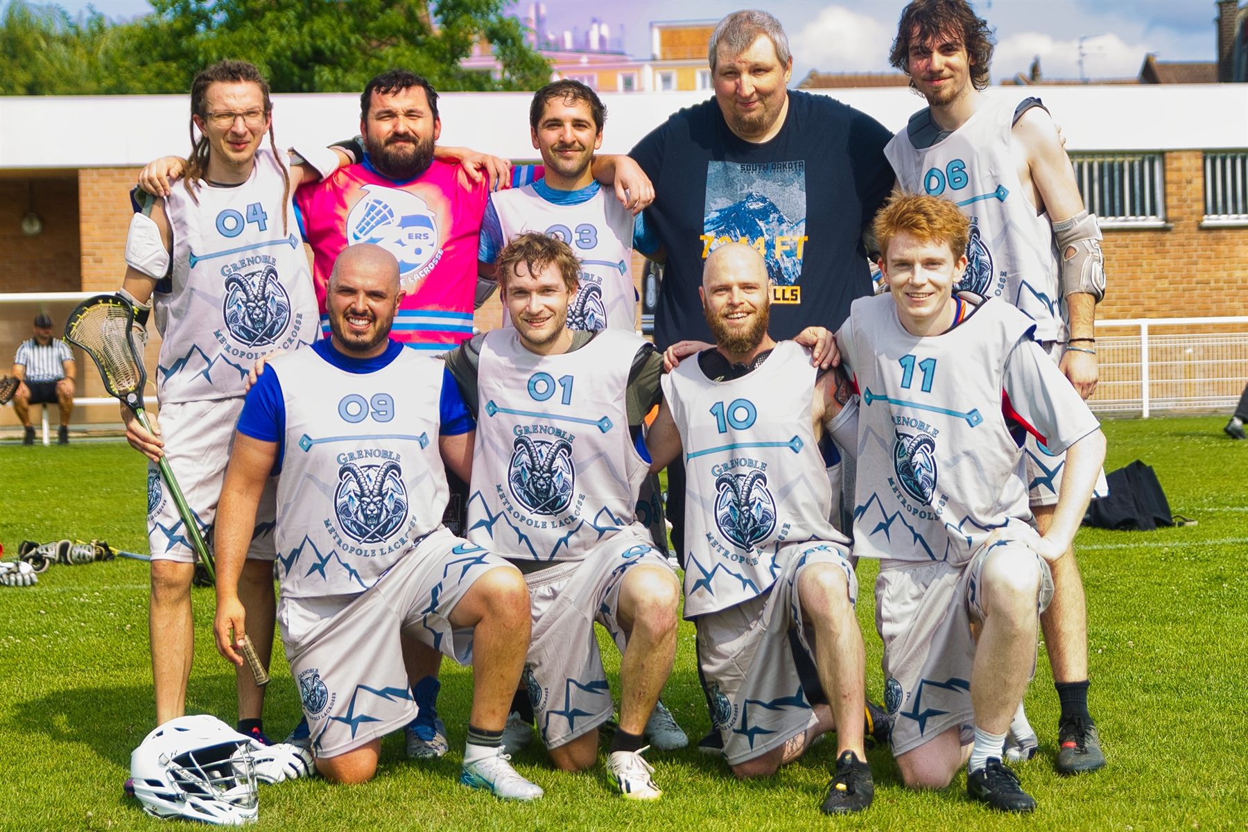 Lacrosse team at a Grenoble tournament